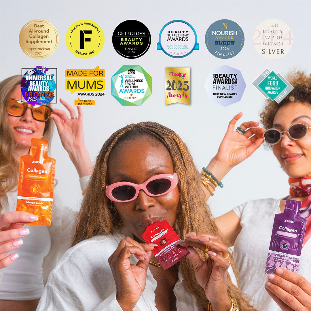 Zooki Collagen Liquid Sachets – Award-winning marine collagen for healthy skin and joints, 14 sachets per pack