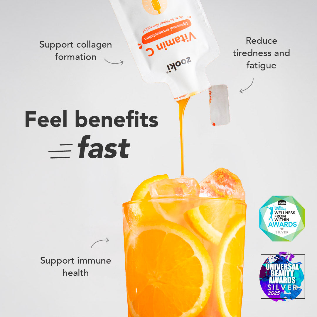 Zooki Liposome Vitamin C: Boosts immunity and protects skin. 14 vials pack